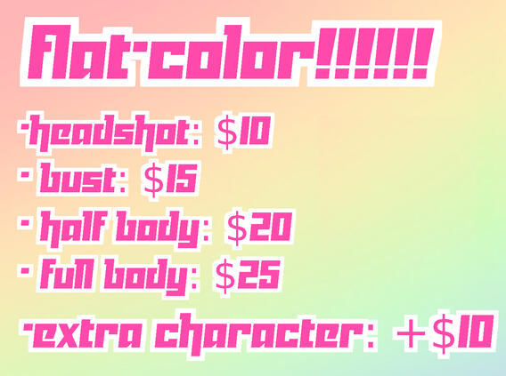 flat color prices